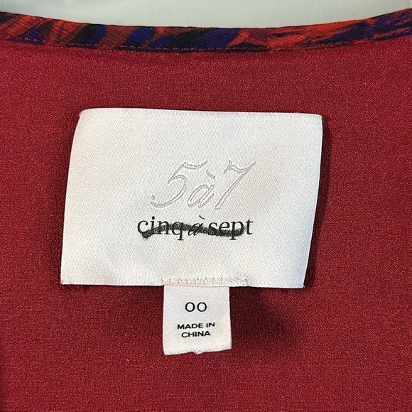 Cinq a Sept Womens Livie Long Sleeve Tiered Dress Size 00 Flowy Romantic Sheer - Picture 6 of 16